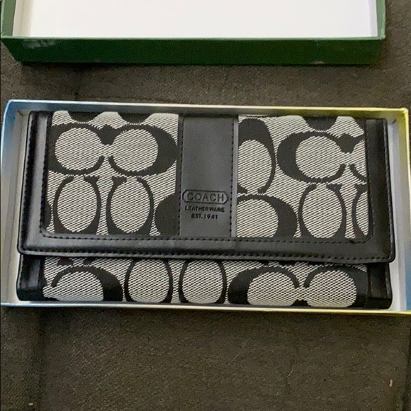 Coach Handbags - Black Coach Leather Wallet